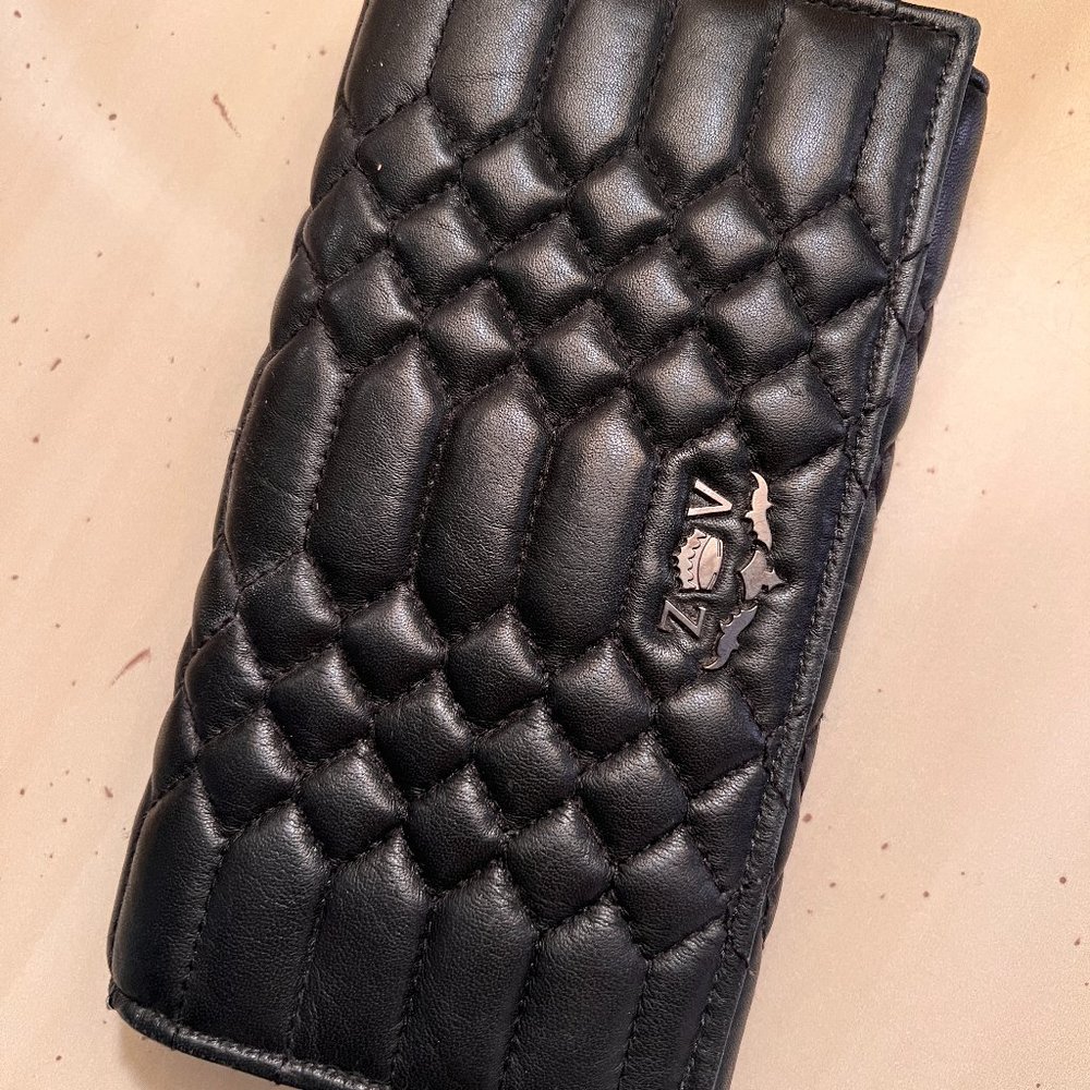 NEW - Zadig & Voltaire Black Quilted Leather Wallet